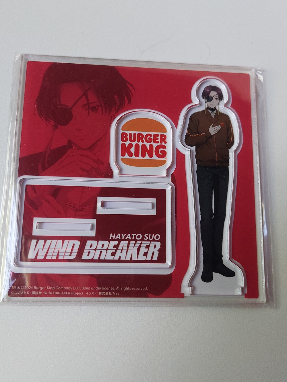Wind Breaker Hayato Suo Red Acrylic Figure Stand From Japan Burger King Collab